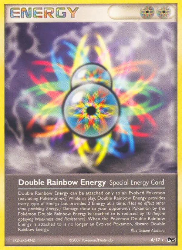 2007 POP Series 5 Double Rainbow Energy Rare #04/17 Rare card image