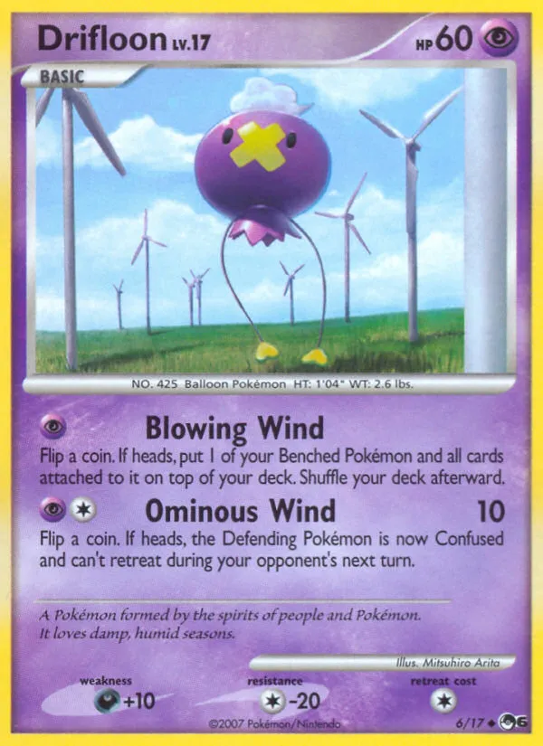 2007 POP Series 6 Drifloon Uncommon #06/17 Uncommon card image