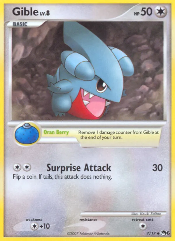 2007 POP Series 6 Gible #07/17 Uncommon card image