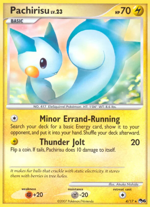 2007 POP Series 6 Pachirisu #04/17 Rare card image