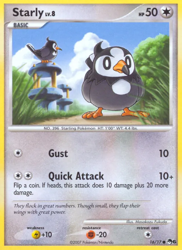 2007 POP Series 6 Starly #16/17 Common card image