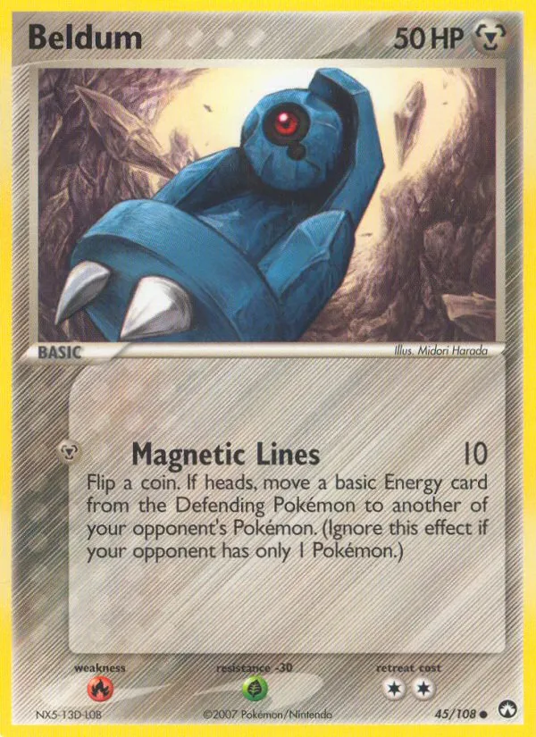 2007 Power Keepers Beldum Common #045/108 Common card image