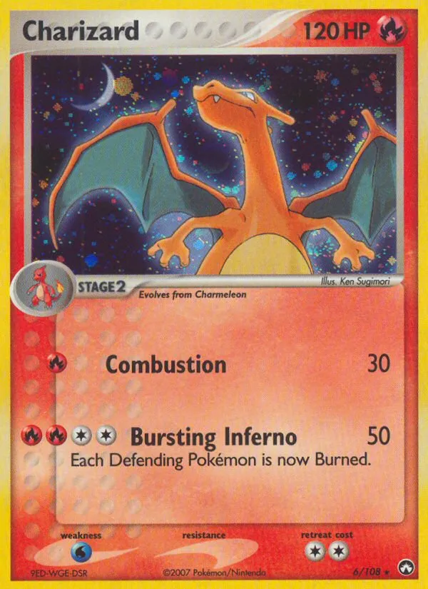 2007 Power Keepers Charizard Rare Holo #006/108 Rare Holo card image