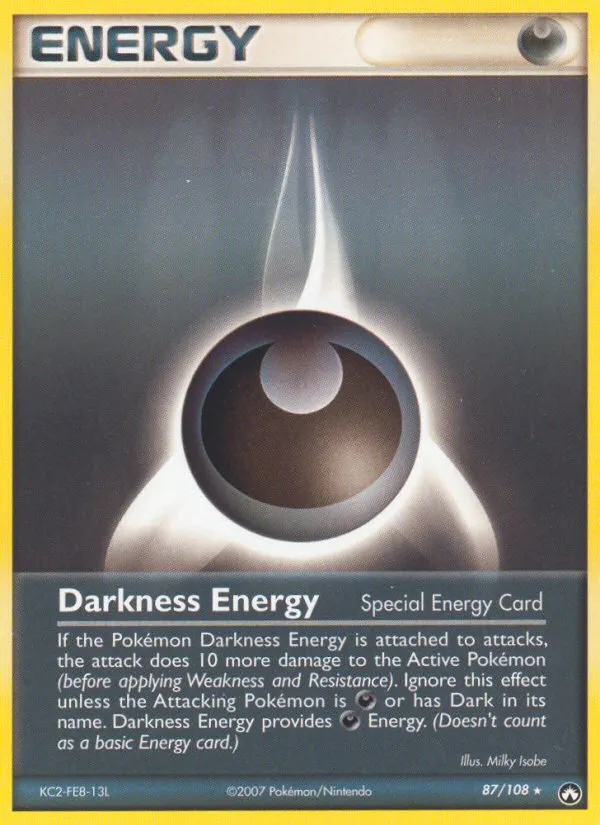 2007 Power Keepers Darkness Energy Rare #087/108 Rare card image