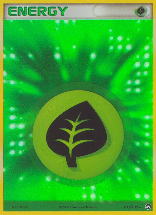 2007 Power Keepers Grass Energy #103/108 Rare Holo card image