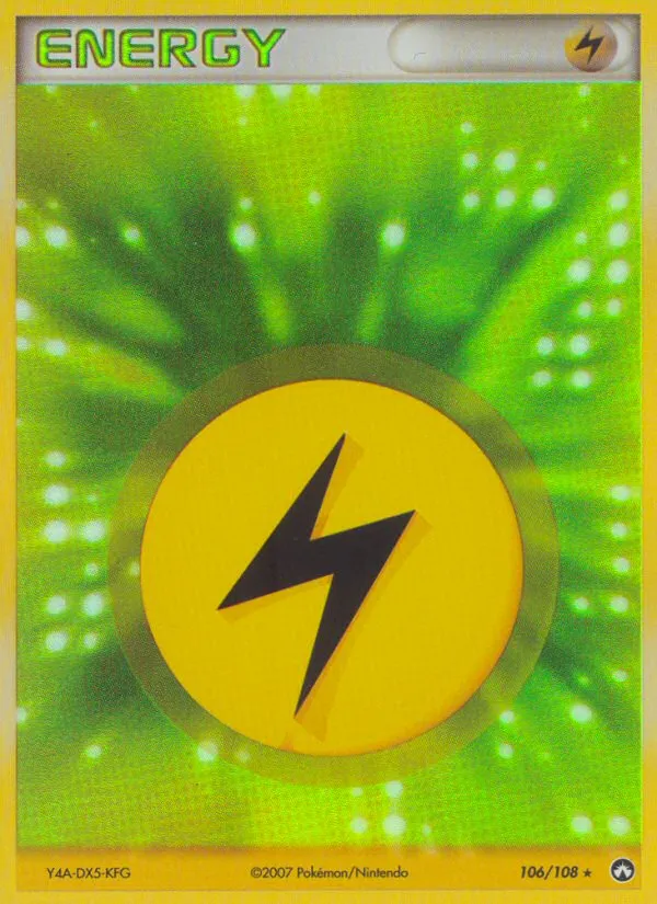 2007 Power Keepers Lightning Energy #106/108 Rare Holo card image
