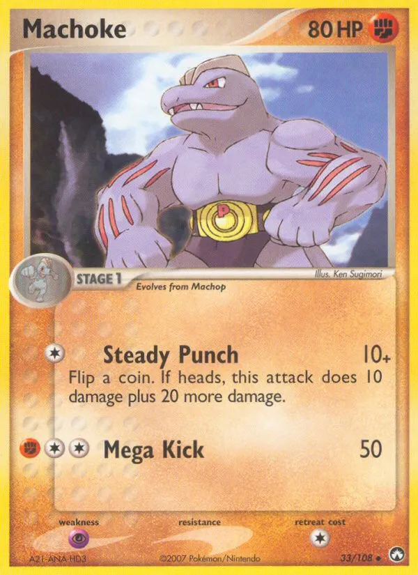 2007 Power Keepers Machoke Uncommon #033/108 Uncommon card image