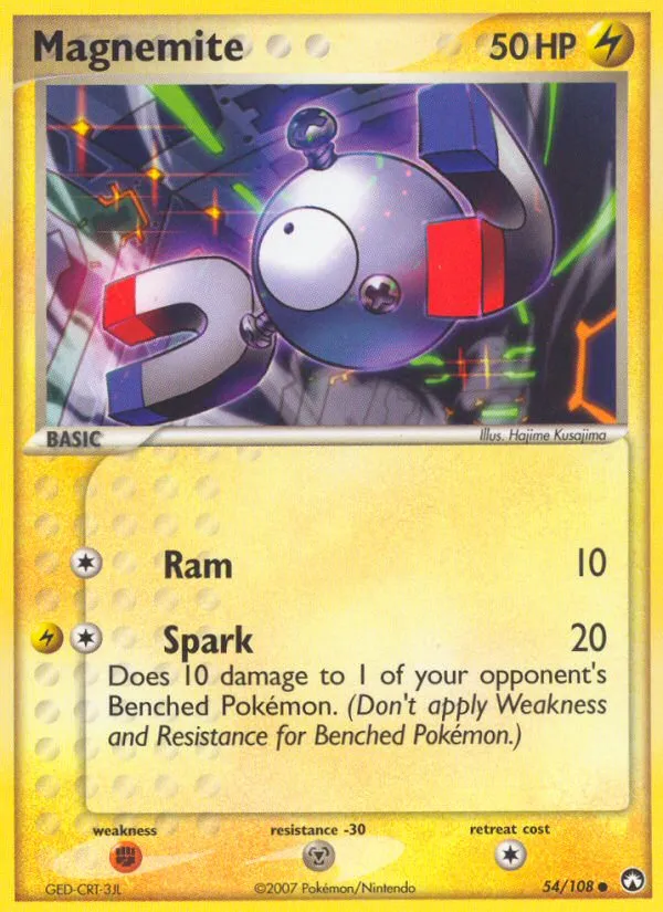 2007 Power Keepers Magnemite #054/108 Common card image
