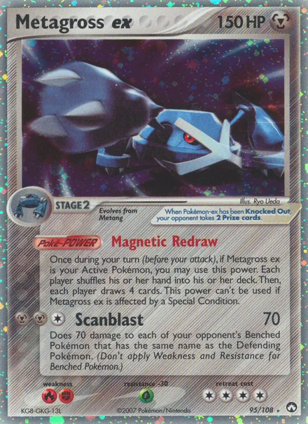 2007 Power Keepers Metagross ex #095/108 Rare Holo EX card image