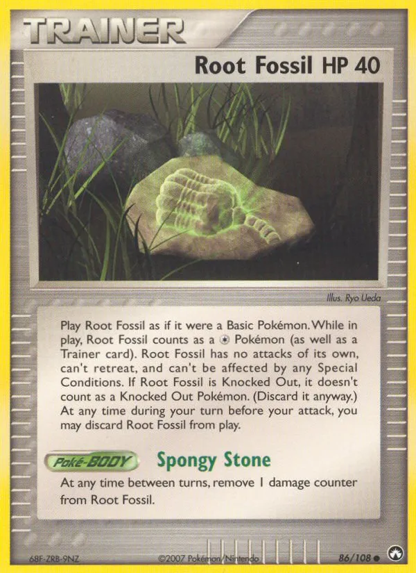 2007 Power Keepers Root Fossil Common #086/108 Common card image