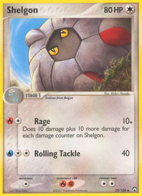 2007 Power Keepers Shelgon Uncommon #039/108 Uncommon card image