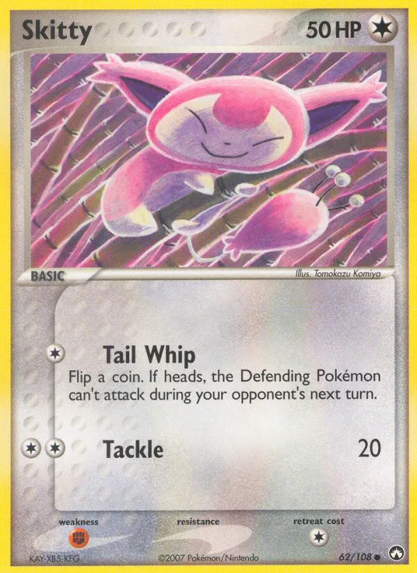 2007 Power Keepers Skitty Common #062/108 Common card image