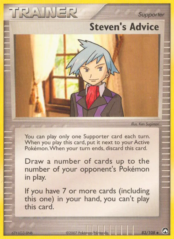2007 Power Keepers Steven's Advice Uncommon #083/108 Uncommon card image