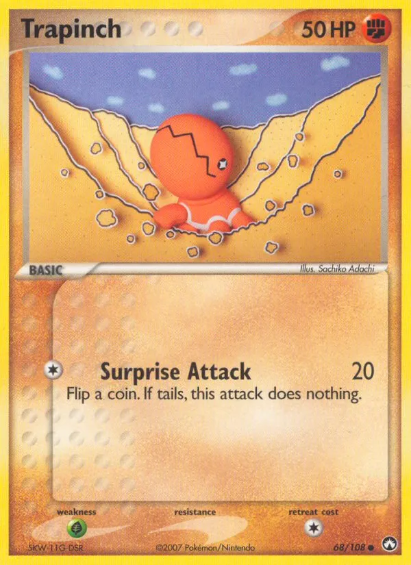 2007 Power Keepers Trapinch Common #068/108 Common card image