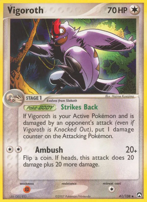 2007 Power Keepers Vigoroth Uncommon #041/108 Uncommon card image