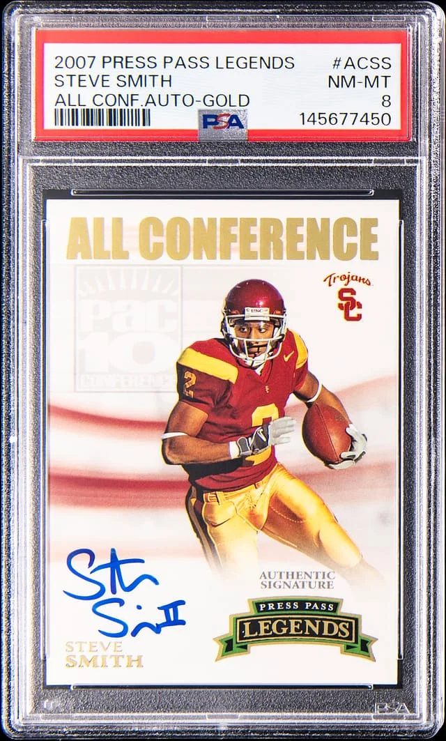 2007 Press Pass Legends All Conference Autograph Gold Steve Smith #AC-SS card image