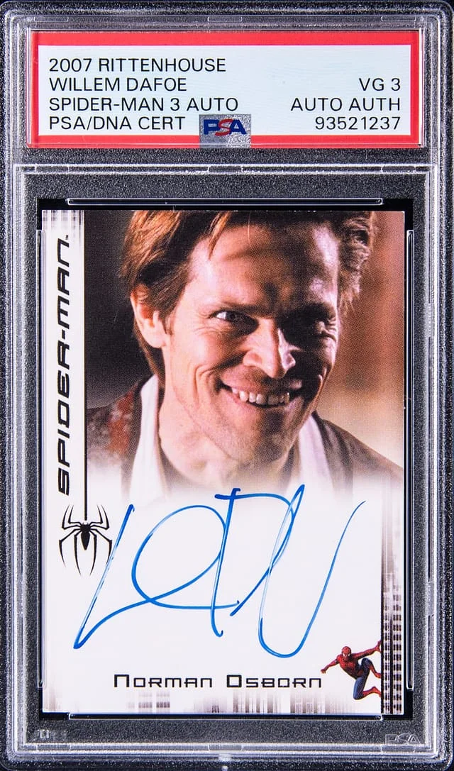 2007 Rittenhouse Spider-Man Autograph Willem Dafoe #3 card image