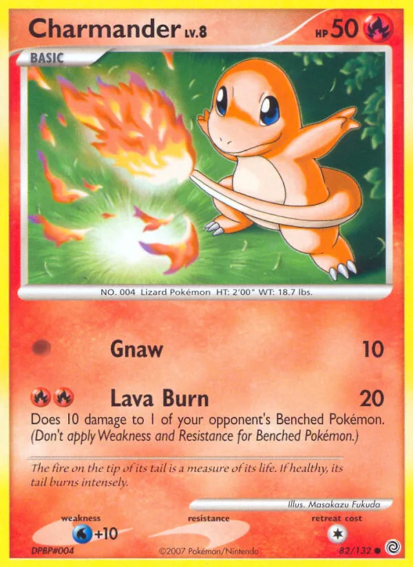 2007 Secret Wonders Charmander Common #082/132 Common card image