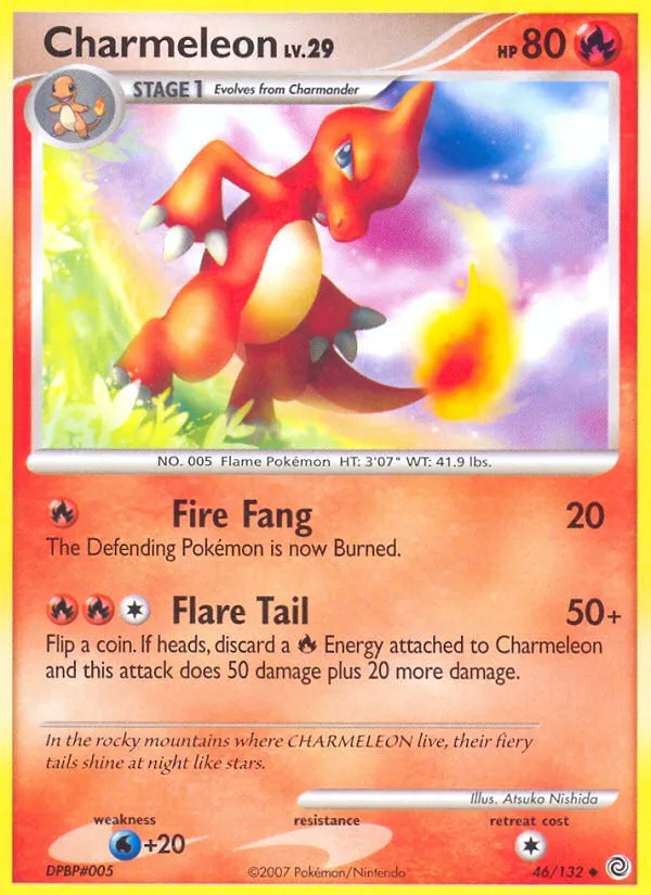 2007 Secret Wonders Charmeleon Uncommon #046/132 Uncommon card image