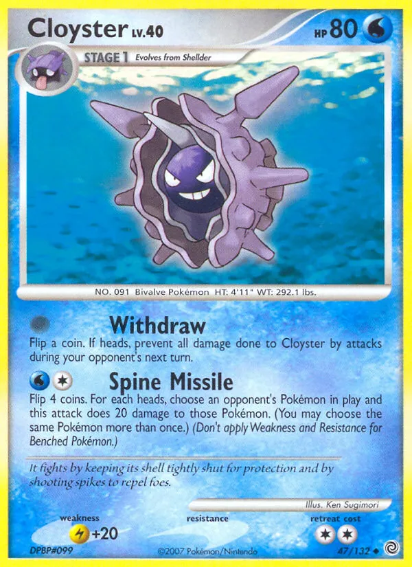 2007 Secret Wonders Cloyster Uncommon #047/132 Uncommon card image