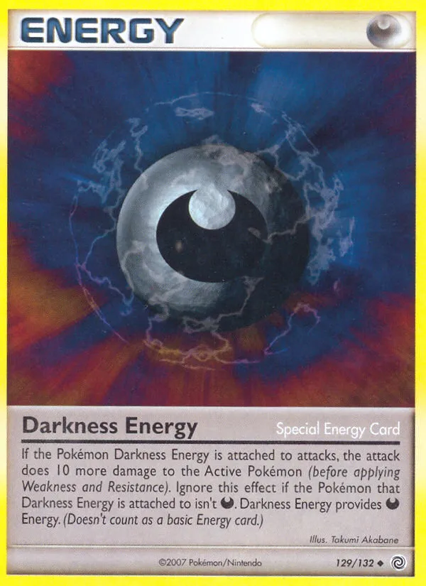 2007 Secret Wonders Darkness Energy #129/132 Uncommon card image