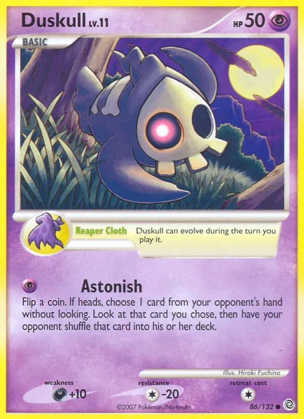2007 Secret Wonders Duskull Common #086/132 Common card image