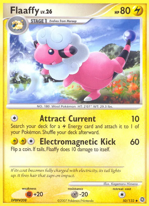 2007 Secret Wonders Flaaffy Uncommon #050/132 Uncommon card image