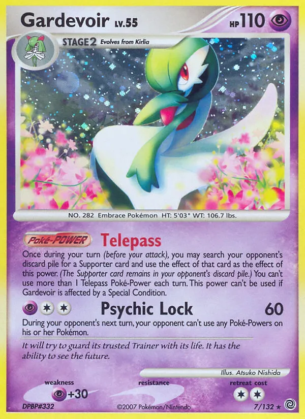 2007 Secret Wonders Gardevoir Rare Holo #007/132 Rare Holo card image