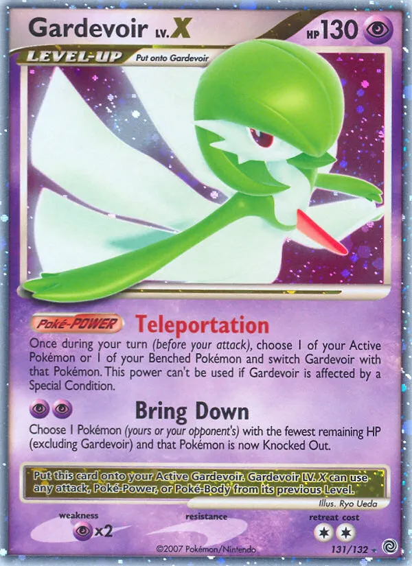 2007 Secret Wonders Gardevoir LV.X Rare Holo LV.X #131/132 Rare Holo LV.X card image
