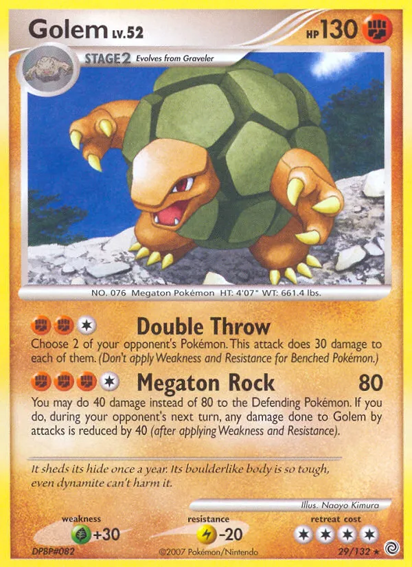 2007 Secret Wonders Golem Rare #029/132 Rare card image