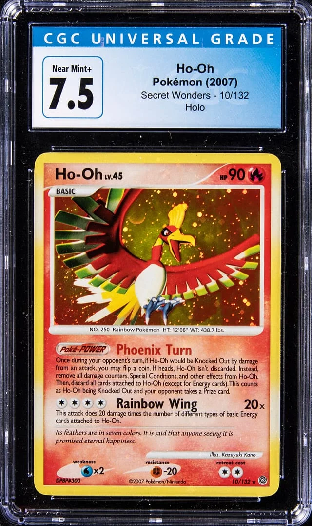 2007 Secret Wonders Ho-Oh Rare Holofoil #10 card image