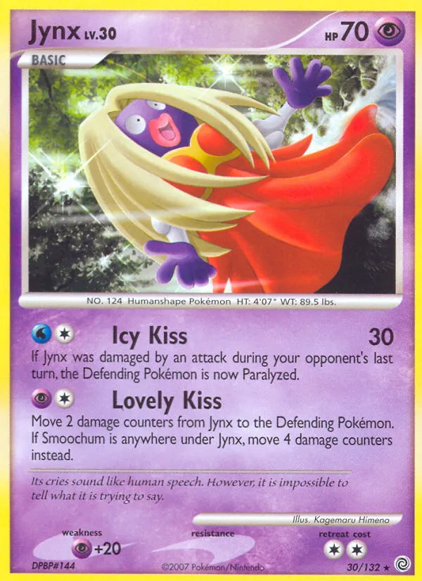 2007 Secret Wonders Jynx Rare #030/132 Rare card image