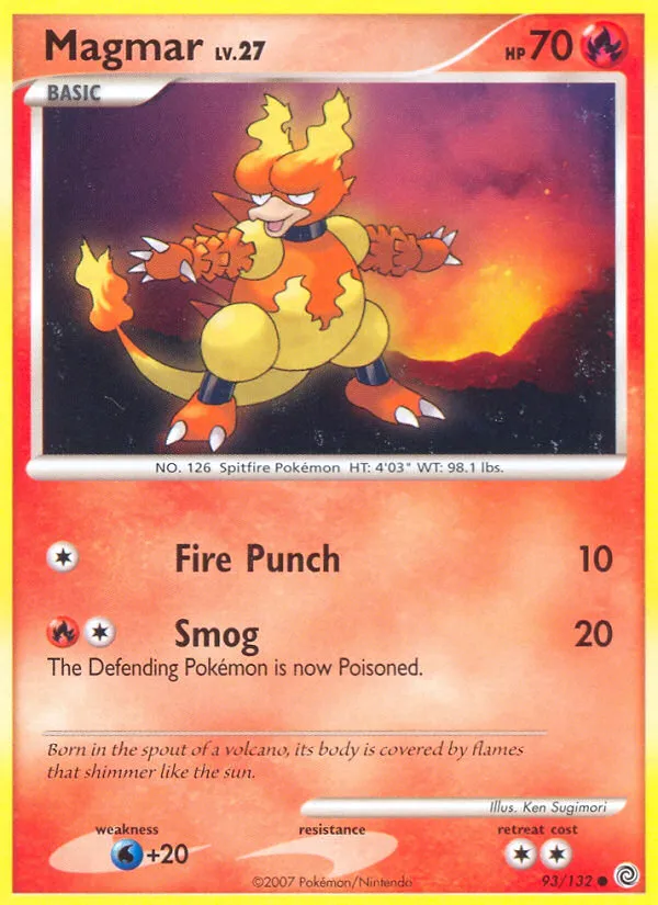 2007 Secret Wonders Magmar Common #093/132 Common card image