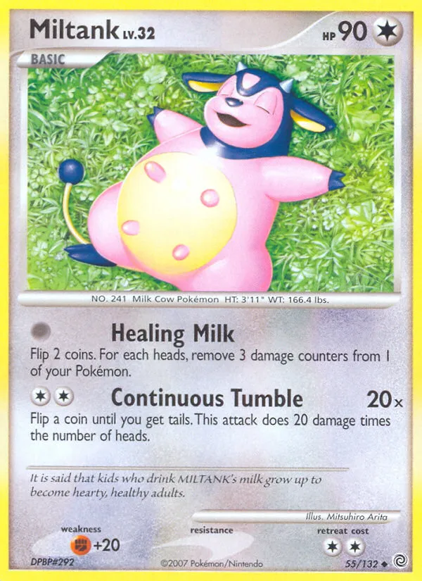 2007 Secret Wonders Miltank Uncommon #055/132 Uncommon card image