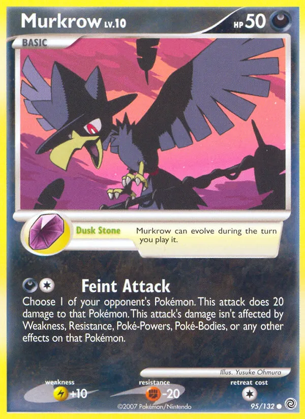 2007 Secret Wonders Murkrow Common #095/132 Common card image