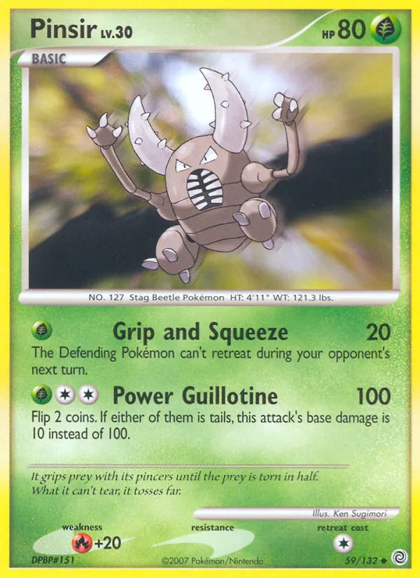 2007 Secret Wonders Pinsir Uncommon #059/132 Uncommon card image
