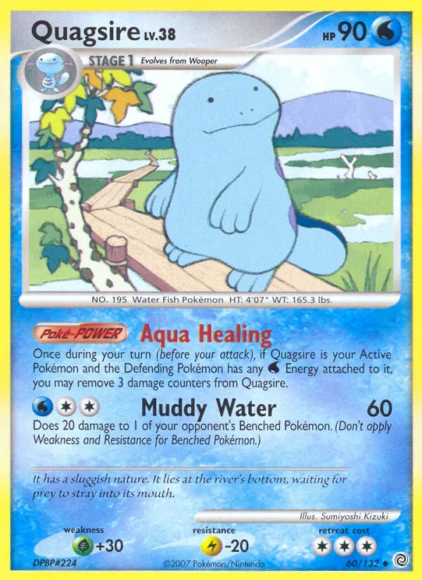 2007 Secret Wonders Quagsire Uncommon #060/132 Uncommon card image