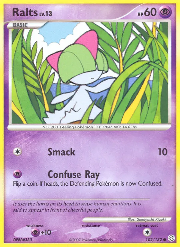 2007 Secret Wonders Ralts Common #102/132 Common card image
