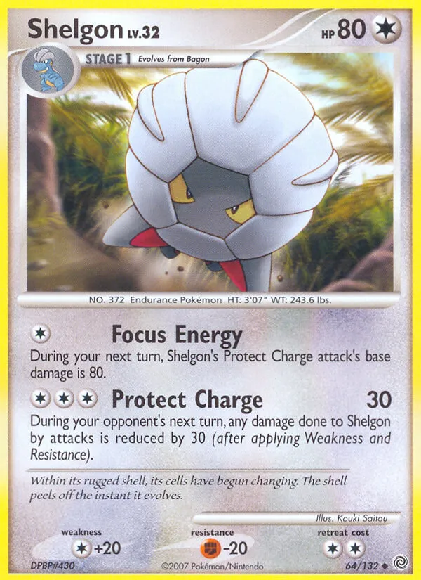 2007 Secret Wonders Shelgon Uncommon #064/132 Uncommon card image