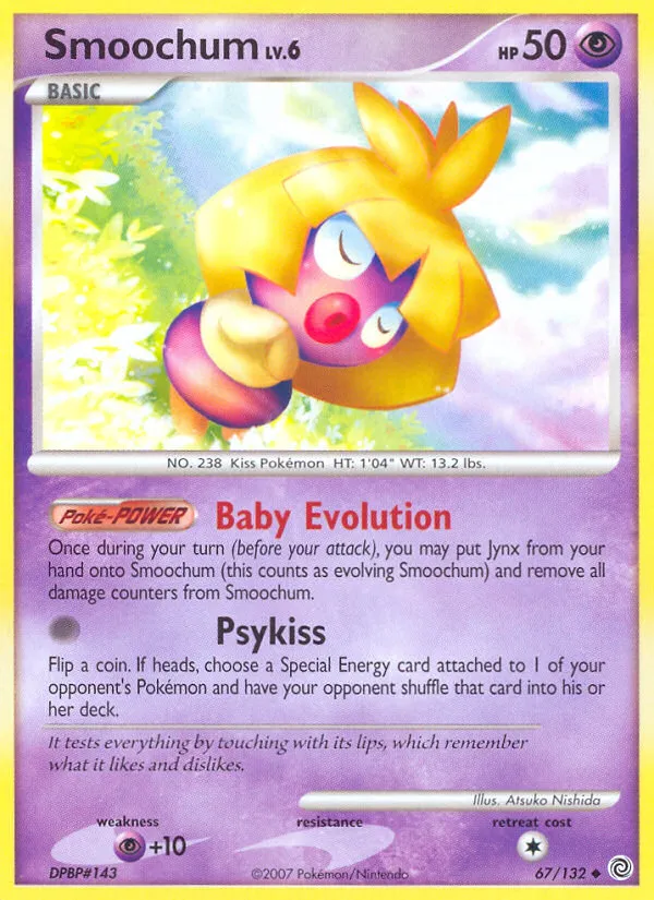2007 Secret Wonders Smoochum Uncommon #067/132 Uncommon card image
