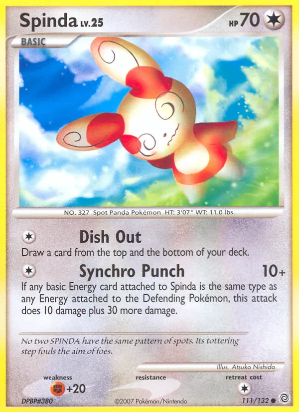 2007 Secret Wonders Spinda Common #111/132 Common card image