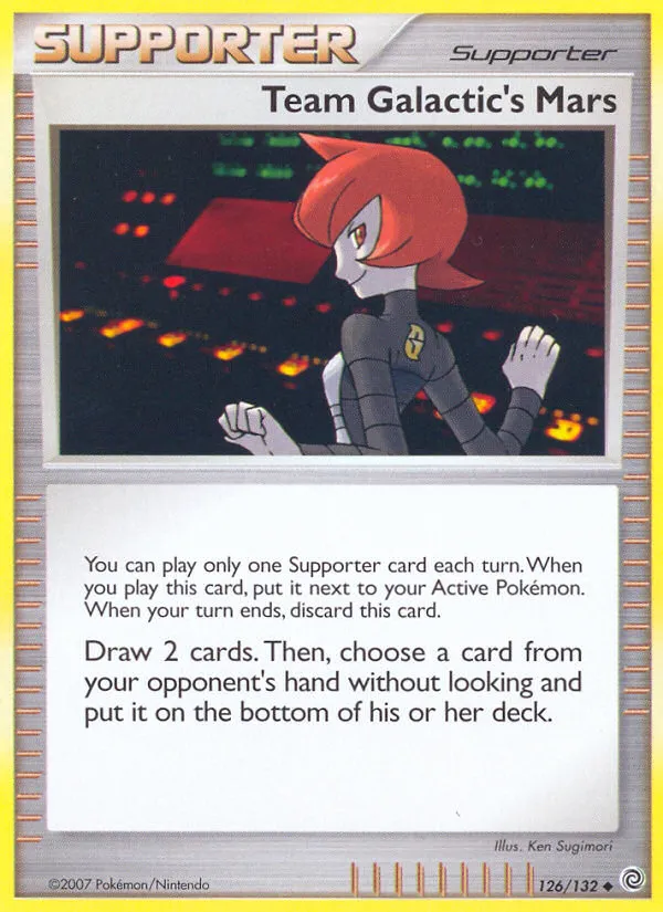 2007 Secret Wonders Team Galactic's Mars #126/132 Uncommon card image