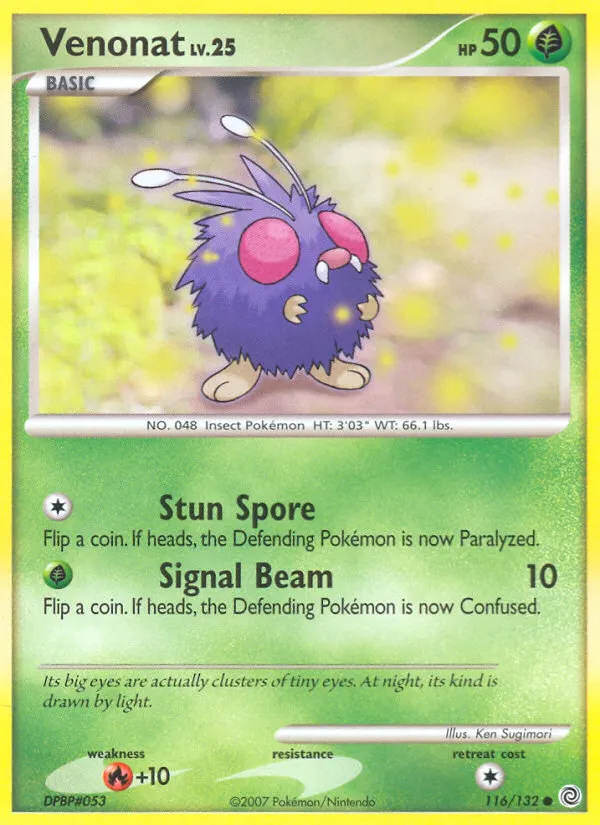2007 Secret Wonders Venonat #116/132 Common card image