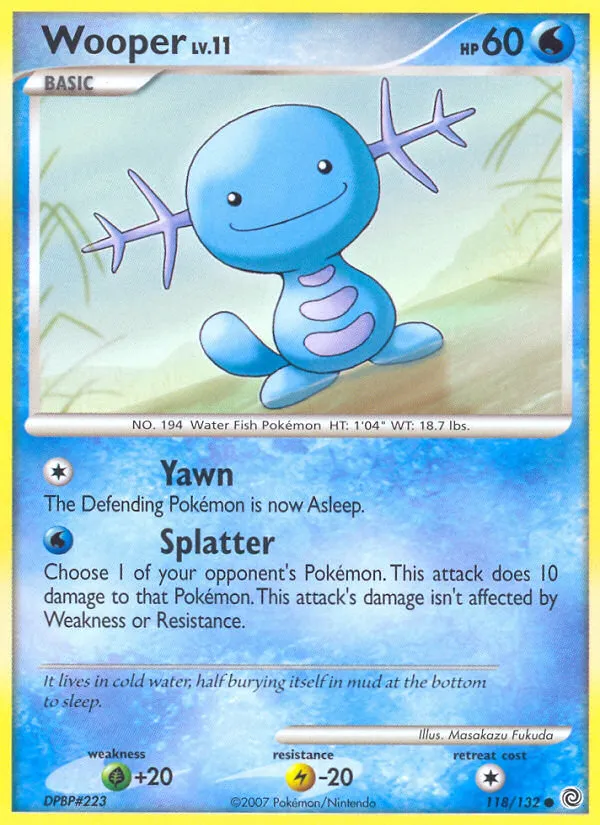 2007 Secret Wonders Wooper #118/132 Common card image