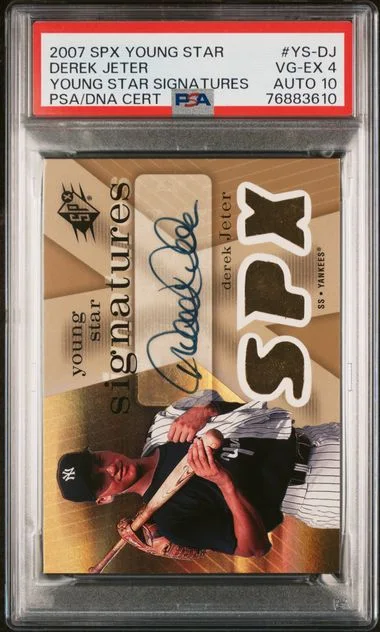 2007 SPx Young Star Signatures Ys-Dj Derek Jeter #no-number card image