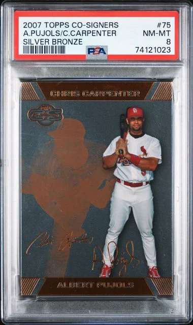 2007 Topps Albert Pujols/Chris Carpenter Co-Signers Silver Bronze #75 card image