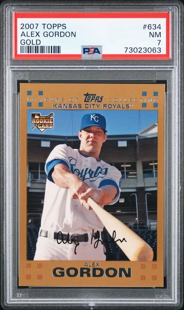 2007 Topps Alex Gordon Gold #634 card image
