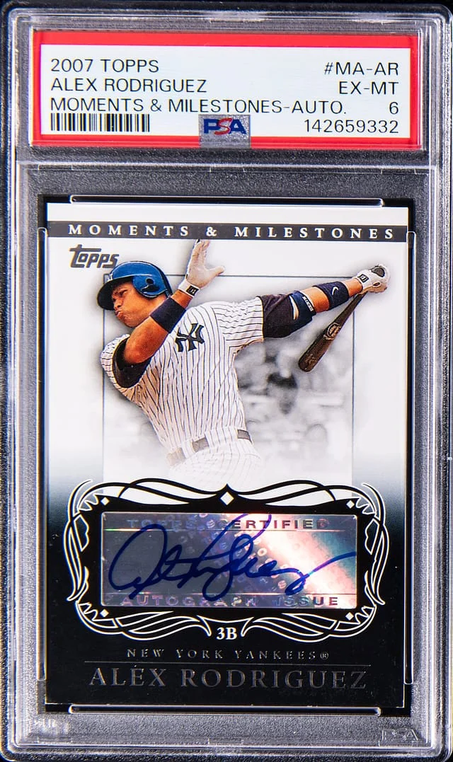 2007 Topps Alex Rodriguez Moments & Milestones Autographs #MA-AR card image