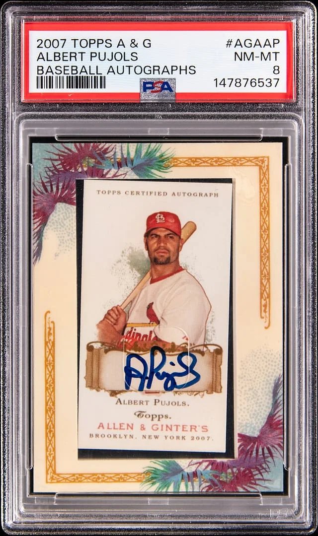 2007 Topps Allen & Ginter Albert Pujols Baseball Autographs #AGA-AP card image