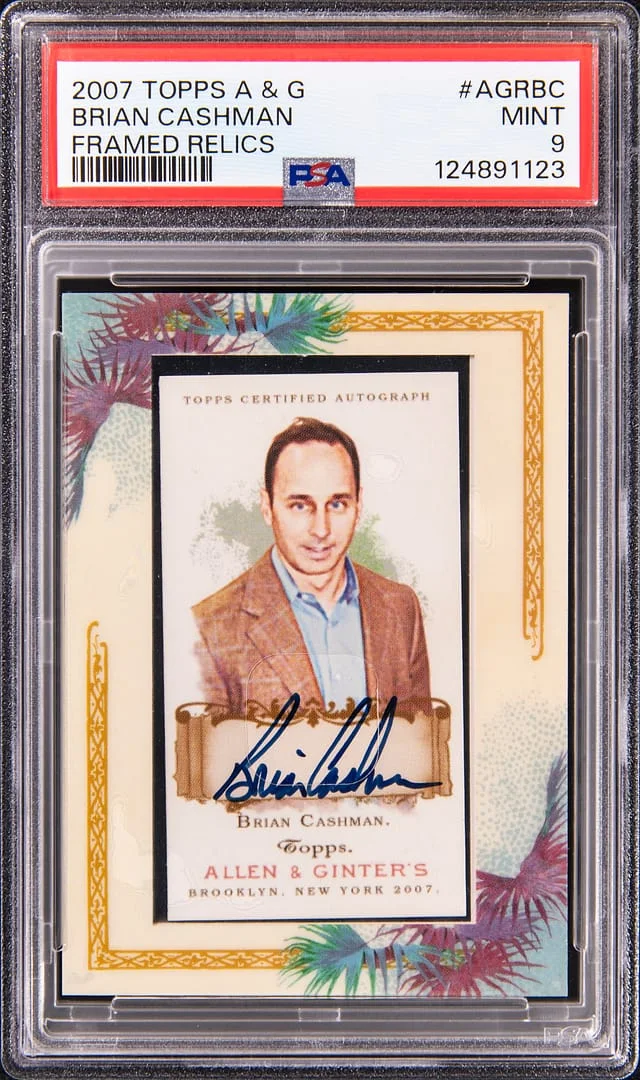 2007 Topps Allen & Ginter Brian Cashman Framed Relics #AGR-BC card image
